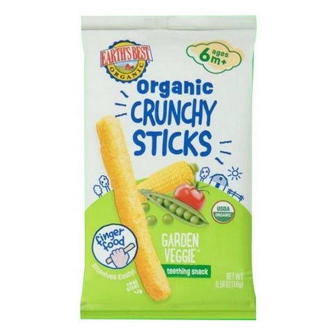 Earth's Best, Organic Crunchy Sticks 6+ Months Garden Veggie, 0.56 Oz (Case Of 5)