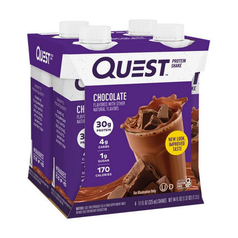 Quest, Protein Shake Chocolate Bottle, 11 Oz x 4 (Case Of 3)