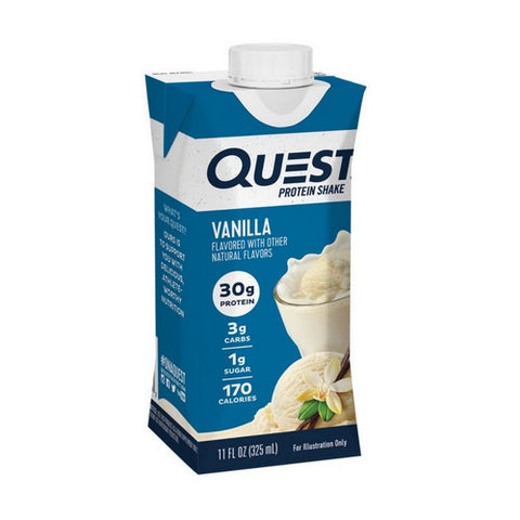 Quest, Protein Shake Vanilla Bottle, 11 Oz x 4 (Case Of 3)