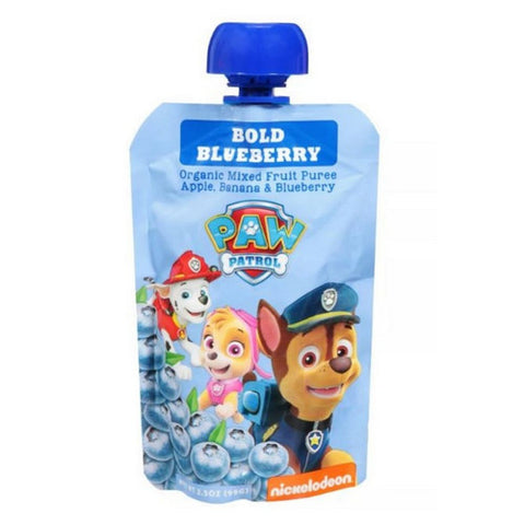 Paw Patrol, Organic Bold Blueberry Mixed Fruit Puree, 3.5 Oz (Case Of 10)
