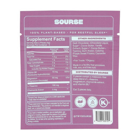Sourse, Dream Bite Vitamin Infused Chocolate, 0.7 Oz (Case of 8)