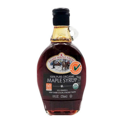 Shady Maple Farm, 100% Pure Organic US Grade A Very Dark Syrup, 8 Oz (Case Of 12)