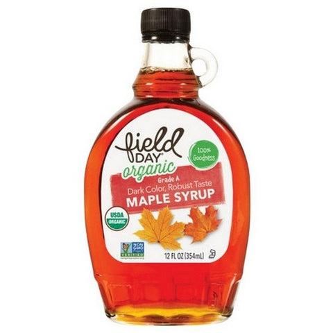 Organic Grade A Maple Syrup 12 Oz (Case Of 12) by Field Day