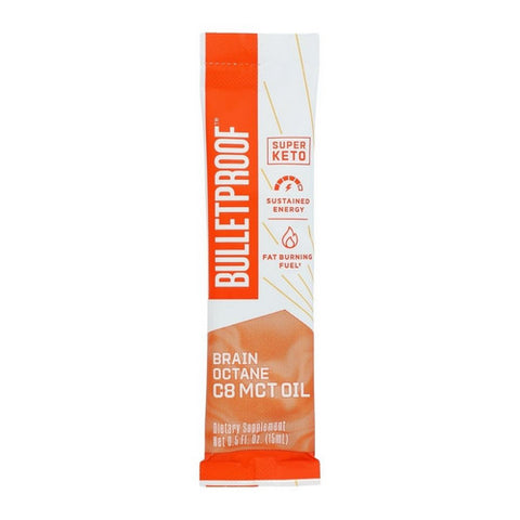 Bulletproof, Brain Octane C8 MCT Oil Packets, 0.5 Oz (Case of 15)