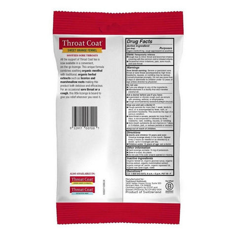 Traditional Medicinals, Lozenge Sweet Orange Fennel, 16 Count (Case Of 12)