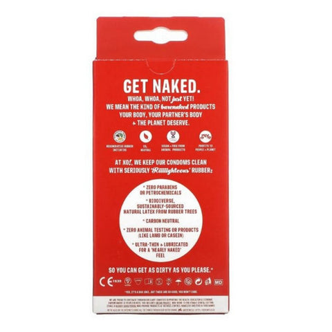 XO!, Ultra Thin Righteous Rubber Condoms, 6 Count (Case of 8)