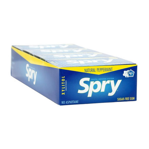 Spry, Spry Natural Peppermint Sugar-Free Gum, 10 Count (Case of 20)