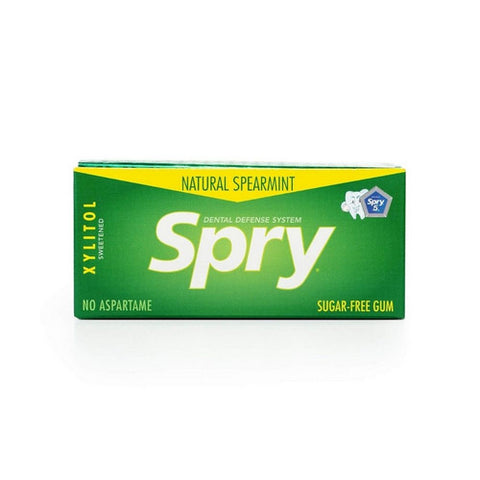 Spry, Spry Natural Spearmint Sugar-Free Gum, 10 Count (Case of 20)