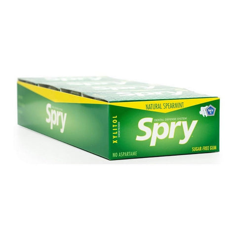 Spry, Spry Natural Spearmint Sugar-Free Gum, 10 Count (Case of 20)