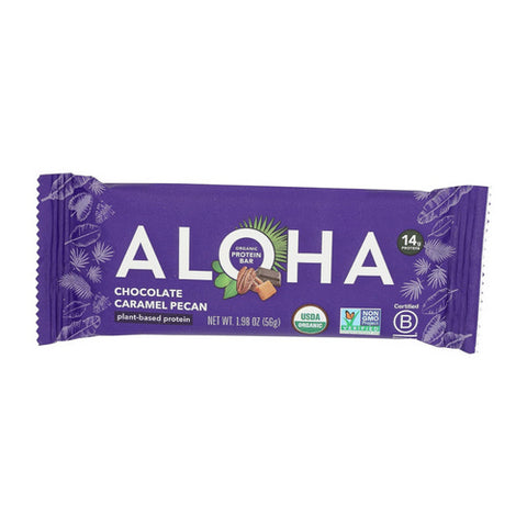 Aloha, Organic Chocolate Caramel Pecan Protein Bars, 1.98 Oz (Case Of 12)