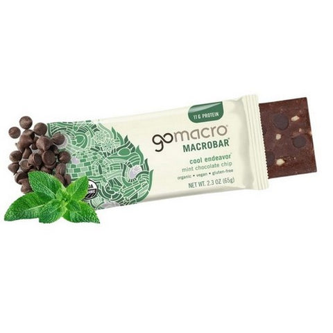 Gomacro, Organic Macrobar Mint Chocolate Chip, 2.3 Oz (Case Of 12)