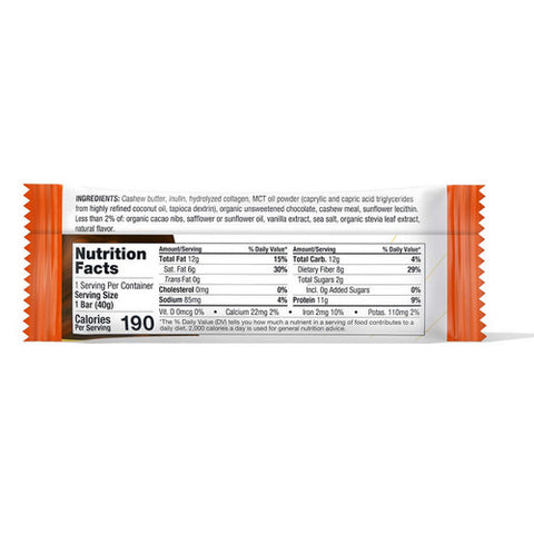 Bulletproof, Collagen Protein Bar Chocolate Chip Cookie Dough, 1.4 Oz (Case Of 12)