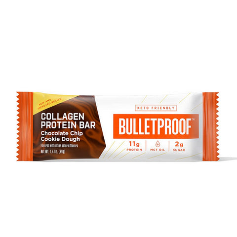 Bulletproof, Collagen Protein Bar Chocolate Chip Cookie Dough, 1.4 Oz (Case Of 12)