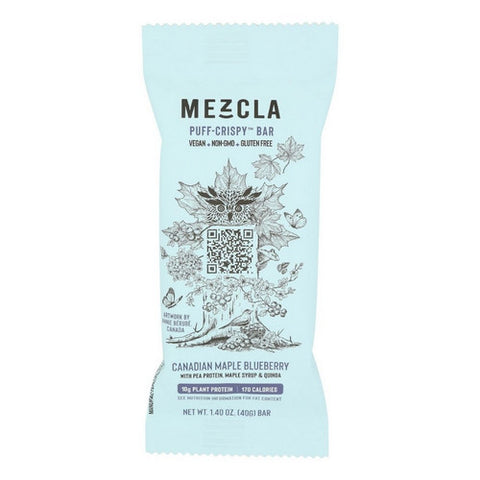 Mezcla, Canadian Maple Blueberry Protein Bar, 1.4 Oz (Case Of 12)