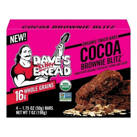 Dave's Killer Bread, Organic Cocoa Brownie Blitz, 1.75 Oz X 4 (Case Of 6)