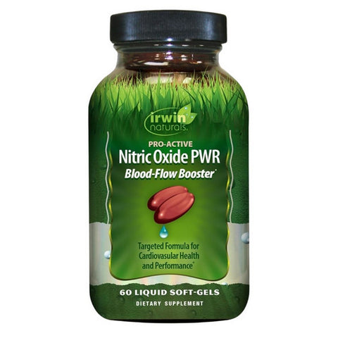 Irwin Naturals, Pro Active Nitric Oxide PWR Blood Flow Booster, 60 Count