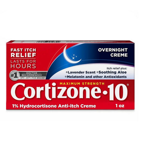 Capzasin HP, Overnight 1% Hydrocortisone Anti Itch Creme Maximum Strength Lavender Scent, 1 Oz