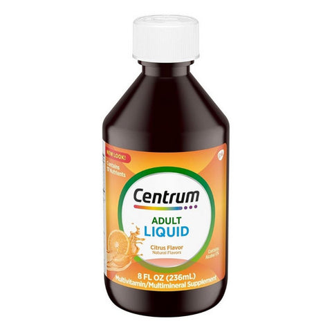 Caltrate, Adults Multivitamin Liquid Citrus Flavor, 8 Oz