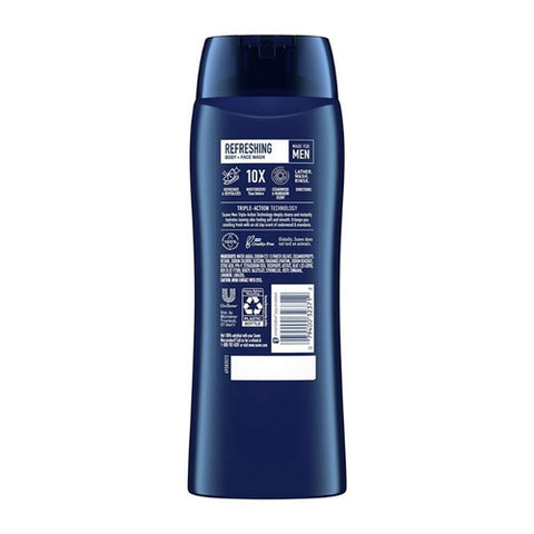 Suave, Refreshing Body Plus Face Wash Cedarwood And Mandarin, 18 Oz