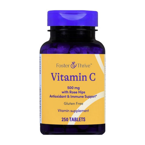 Foster And Thrive, Vitamin C With Rose Hips, 500 Mg, 250 Tabs