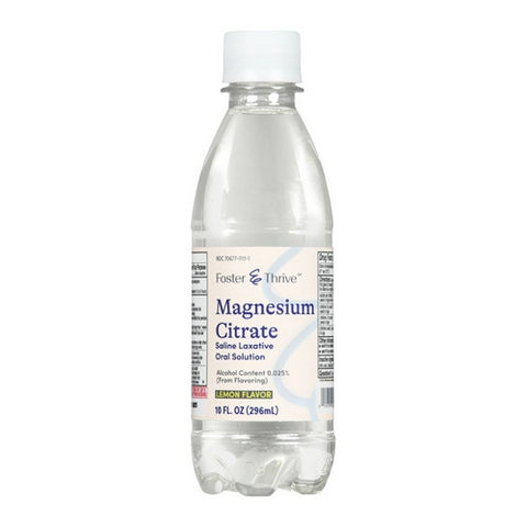 Foster And Thrive, Magnesium Citrate Saline Laxative Oral Solution Lemon, 10 Oz