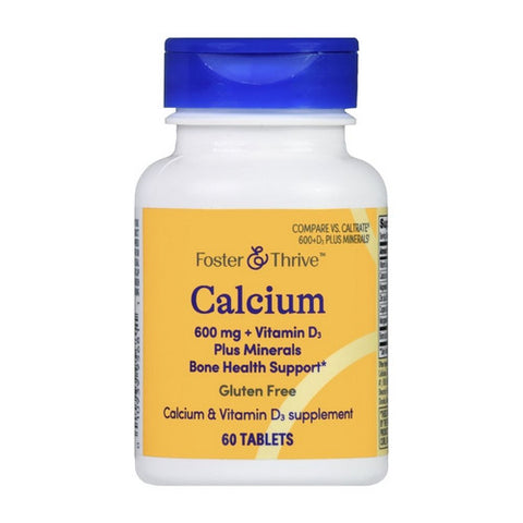 Foster And Thrive, Calcium Plus Vitamin D3 And Minerals, 600 Mg, 60 Tabs