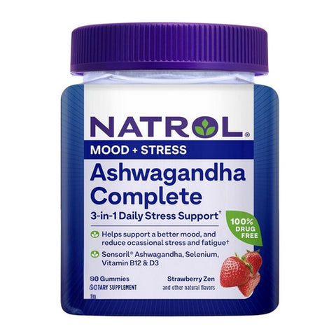 Natrol, Ashwagandha Complete Gummies Strawberry Zen, 30 Count