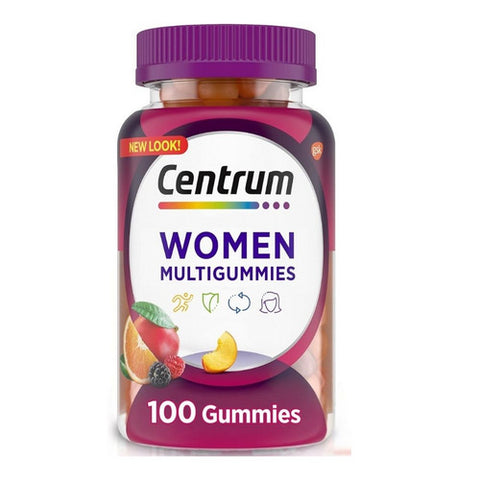 Caltrate, Centrum Women Multigummies Assorted Natural Fruit Flavors, 100 Count