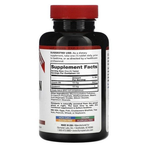 Olympian Labs, Melatonin Time Release, 10 mg, 120 Tablets
