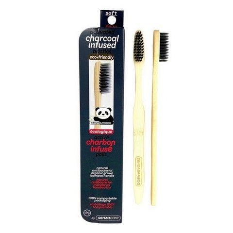 Senzacare, Toothbrush With Activated Charcoal Infused Bristles, 1 Count