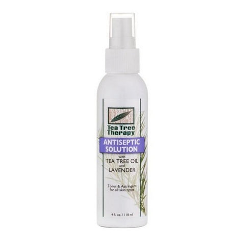 Tea Tree Therapy, Antiseptic Solution Tea Tree Oil and Lavender, 4 Oz