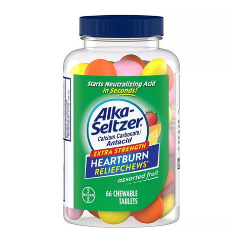 Alka-Seltzer, Extra Strength Heartburn ReliefChews, 66 Count (Case Of 3)