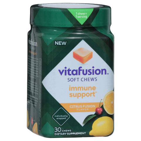 Vitafusion, Soft Chews Immune Support Citrus Fusion, 30 Count (Case Of 3)