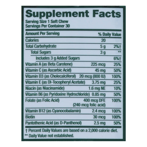 Vitafusion, Soft Chews Daily Wellness Multi Berry Fusion, 30 Count (Case Of 3)