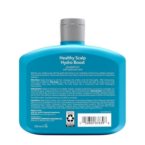 Neutrogena, Healthy Scalp Hydro Boost Shampoo With Hyaluronic Acid, 12 Oz (Case Of 3)