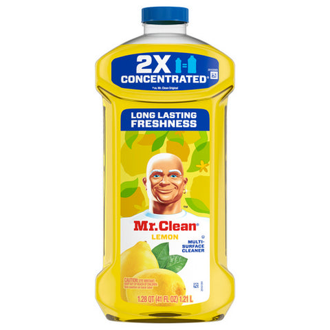 Mr. Clean, 2X Concentrated Multi Surface Cleaner With Lemon Scent, 41 Oz (Case Of 6)