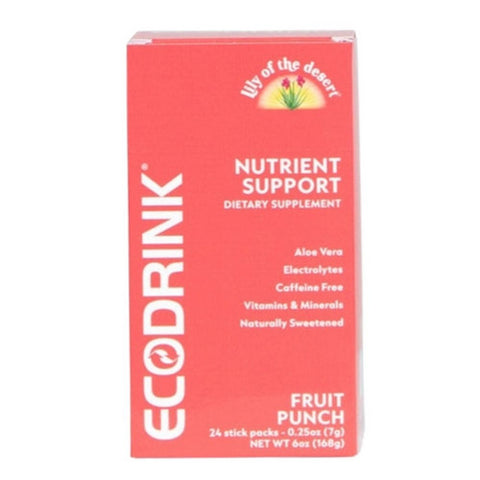 Lily Of The Desert, EcoDrink Nutrient Support Fruit Punch, 24 Count