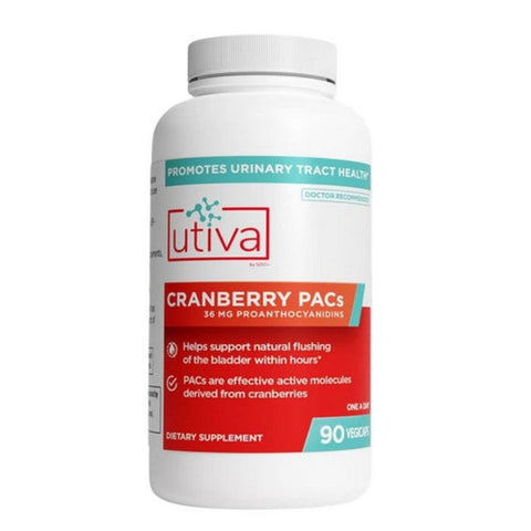Utiva, Urinary Tract Health Dietary Supplement Cranberry PACs, 90 Capsules