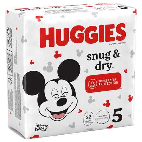 Huggies, Snug And Dry Baby Diapers Size 5, 22 Count (Case Of 4)