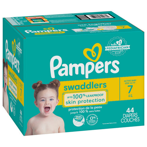 Pampers, Swaddlers Active Baby Diaper Size 7, 44 Count (Case Of 1)