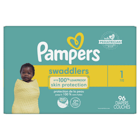 Pampers, Diapers Swaddlers Size 1 Super Pack, 96 Count (Case Of 1)