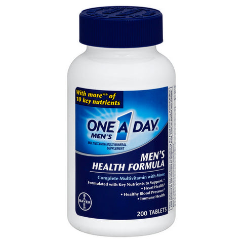 One-A-Day, Complete Multivitamin Mens Health Formula Tablets, 200 Count (Case Of 3)
