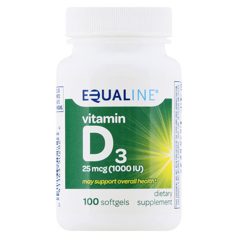 Equaline, Vitamin D3, 25 Mcg, 100 Count (Case Of 3)