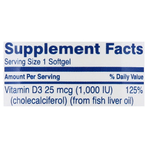 Equaline, Vitamin D3, 25 Mcg, 100 Count (Case Of 3)