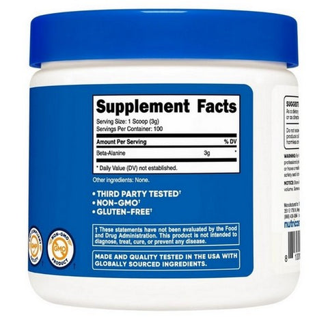 Nutricost, Beta Alanine Powder, 300 Grams