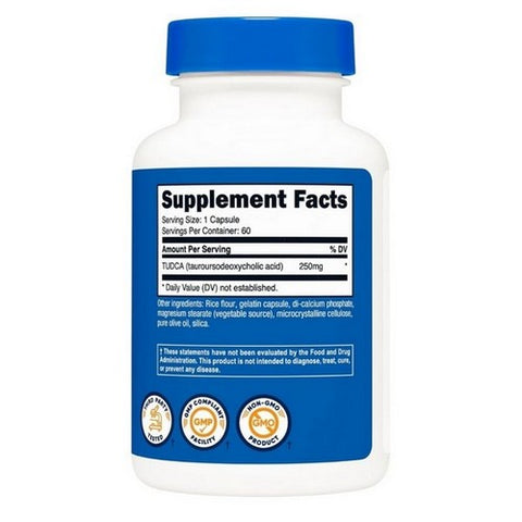 Nutricost, Tudca Capsules, 250 Mg, 60 Count