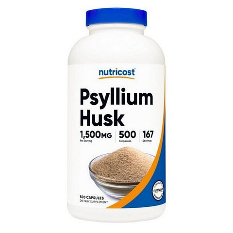 Nutricost, Psyllium Husk Capsules, 500 Mg, 500 Count