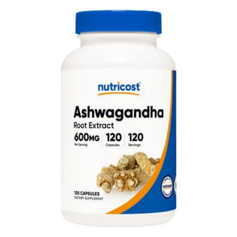 Nutricost, Ashwagandha Root Capsules, 600 Mg, 120 Count