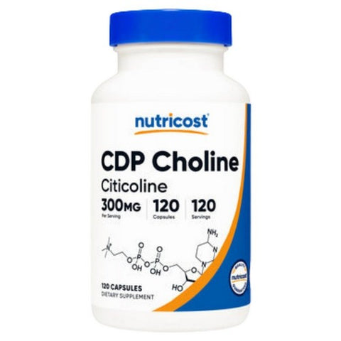 Nutricost, CDP Choline Capsules, 300 Mg, 120 Count