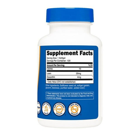 Nutricost, Zeaxanthin With Lutein Softgels, 120 Count